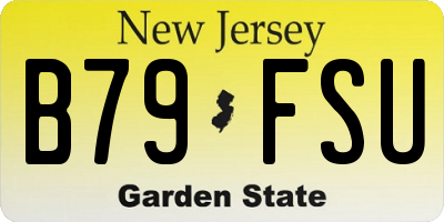 NJ license plate B79FSU