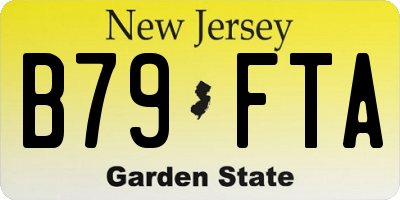 NJ license plate B79FTA
