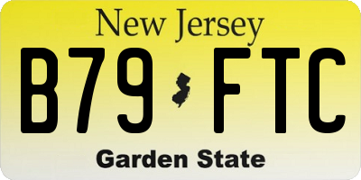 NJ license plate B79FTC