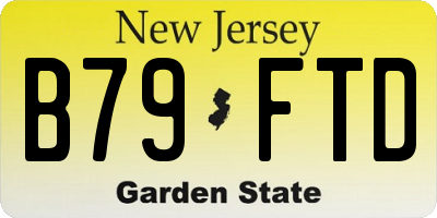 NJ license plate B79FTD