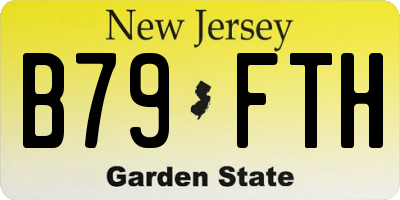 NJ license plate B79FTH