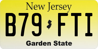 NJ license plate B79FTI