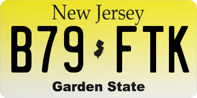 NJ license plate B79FTK