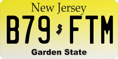 NJ license plate B79FTM