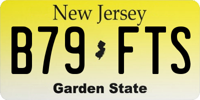 NJ license plate B79FTS