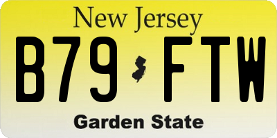 NJ license plate B79FTW