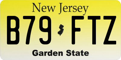 NJ license plate B79FTZ
