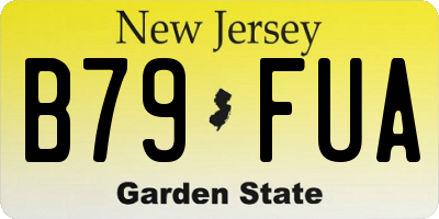 NJ license plate B79FUA