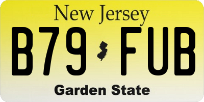 NJ license plate B79FUB