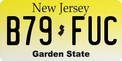 NJ license plate B79FUC