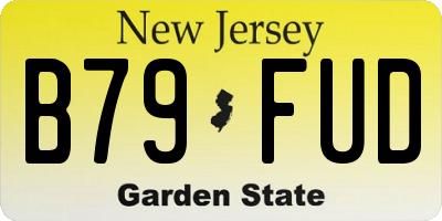 NJ license plate B79FUD