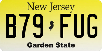 NJ license plate B79FUG