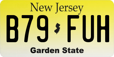 NJ license plate B79FUH