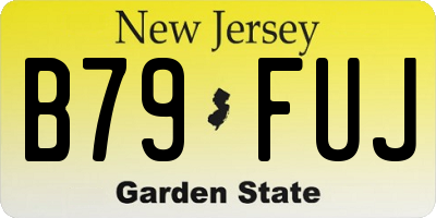 NJ license plate B79FUJ