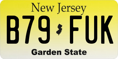 NJ license plate B79FUK
