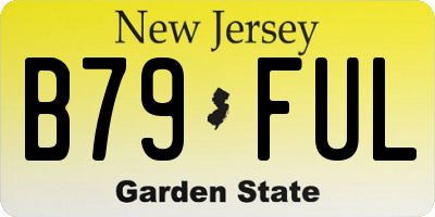 NJ license plate B79FUL