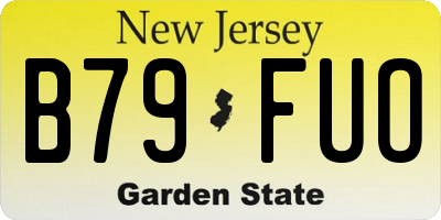 NJ license plate B79FUO