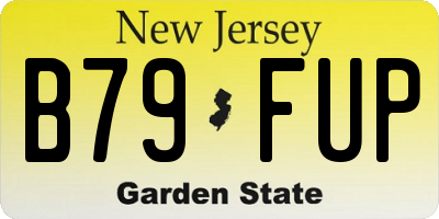 NJ license plate B79FUP