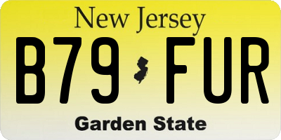 NJ license plate B79FUR