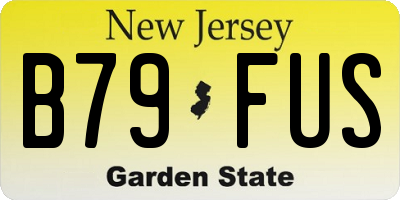 NJ license plate B79FUS