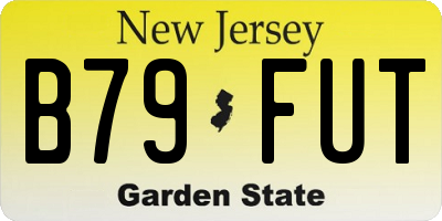 NJ license plate B79FUT
