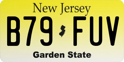 NJ license plate B79FUV