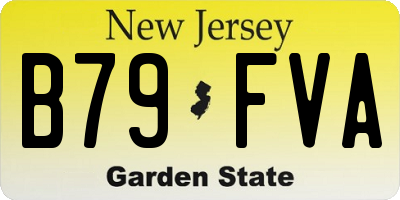 NJ license plate B79FVA