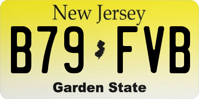 NJ license plate B79FVB