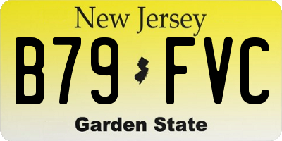 NJ license plate B79FVC