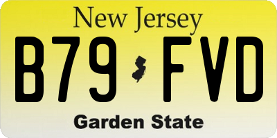NJ license plate B79FVD