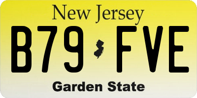 NJ license plate B79FVE
