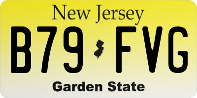 NJ license plate B79FVG