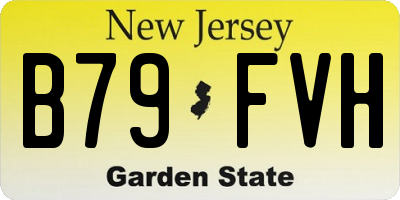 NJ license plate B79FVH