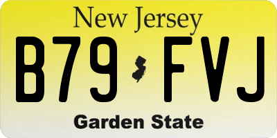 NJ license plate B79FVJ