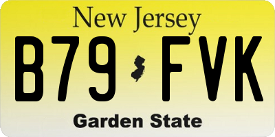 NJ license plate B79FVK