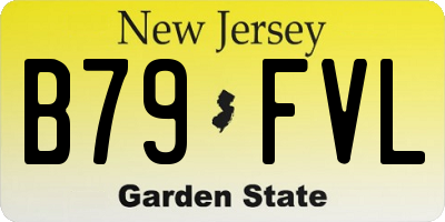 NJ license plate B79FVL