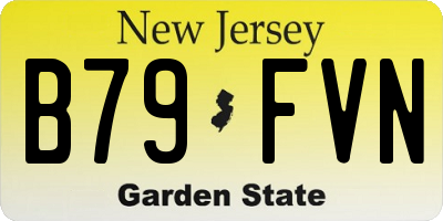 NJ license plate B79FVN