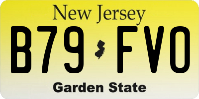 NJ license plate B79FVO