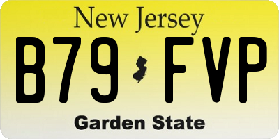 NJ license plate B79FVP