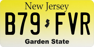 NJ license plate B79FVR