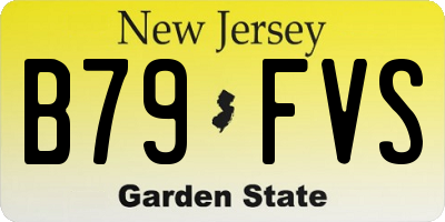NJ license plate B79FVS
