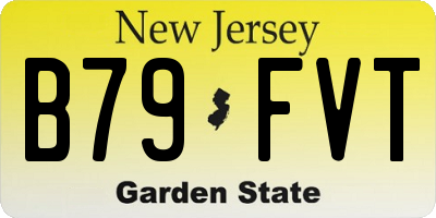 NJ license plate B79FVT