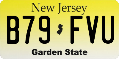 NJ license plate B79FVU
