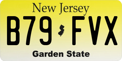 NJ license plate B79FVX