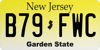 NJ license plate B79FWC