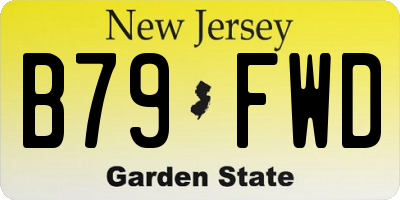 NJ license plate B79FWD
