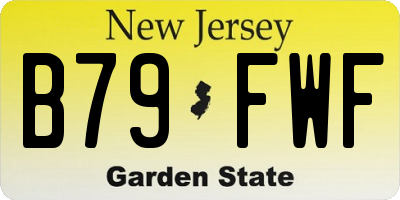 NJ license plate B79FWF