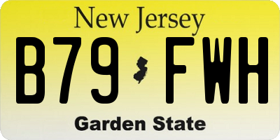 NJ license plate B79FWH