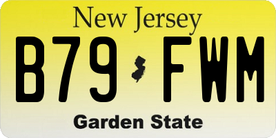 NJ license plate B79FWM