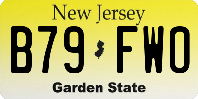 NJ license plate B79FWO